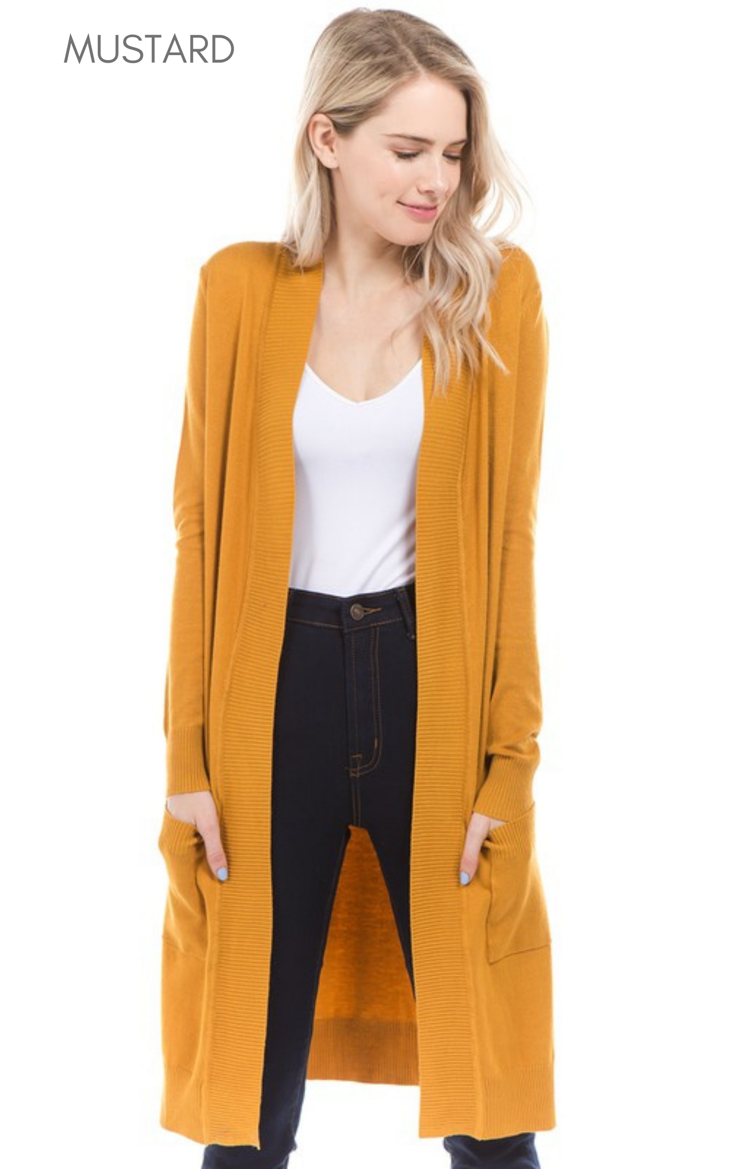 Long Boyfriend Cardigan- Cielo