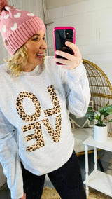  For the Love of Leopard Sweatshirt, CLOTHING, BAD HABIT APPAREL, BAD HABIT BOUTIQUE 
