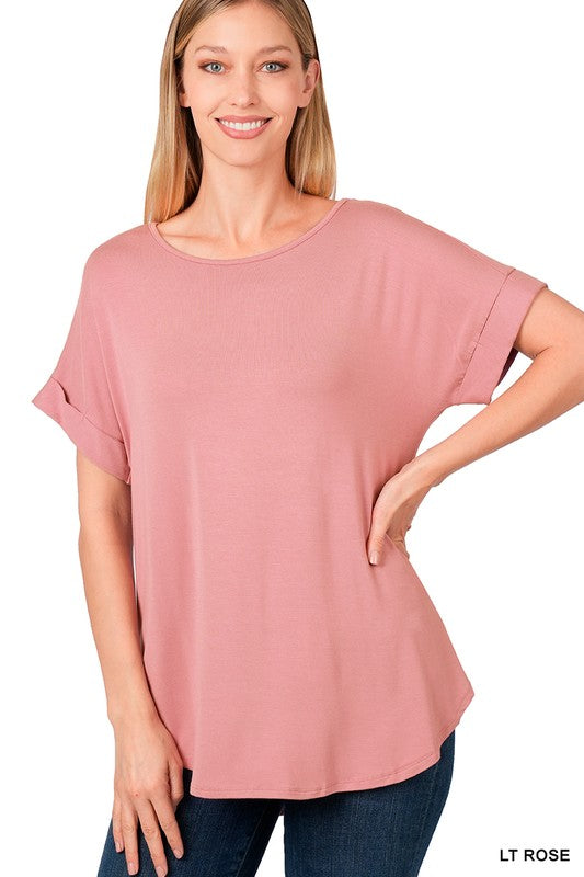 LT ROSE Luxe Boat Neck Tee