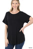 BLACK Luxe Boat Neck Tee