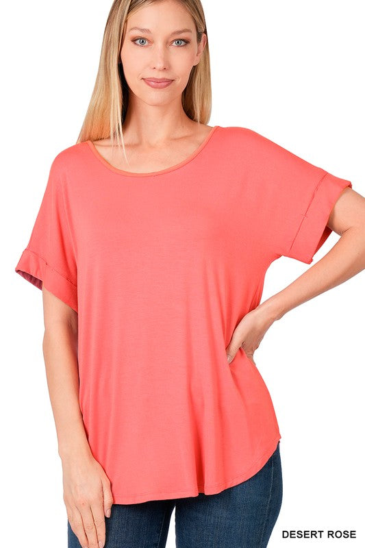 DESERT ROSE Luxe Boat Neck Tee