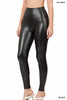 HIGH RISE FAUX LEATHER LEGGINGS | ZENANA - Final Sale