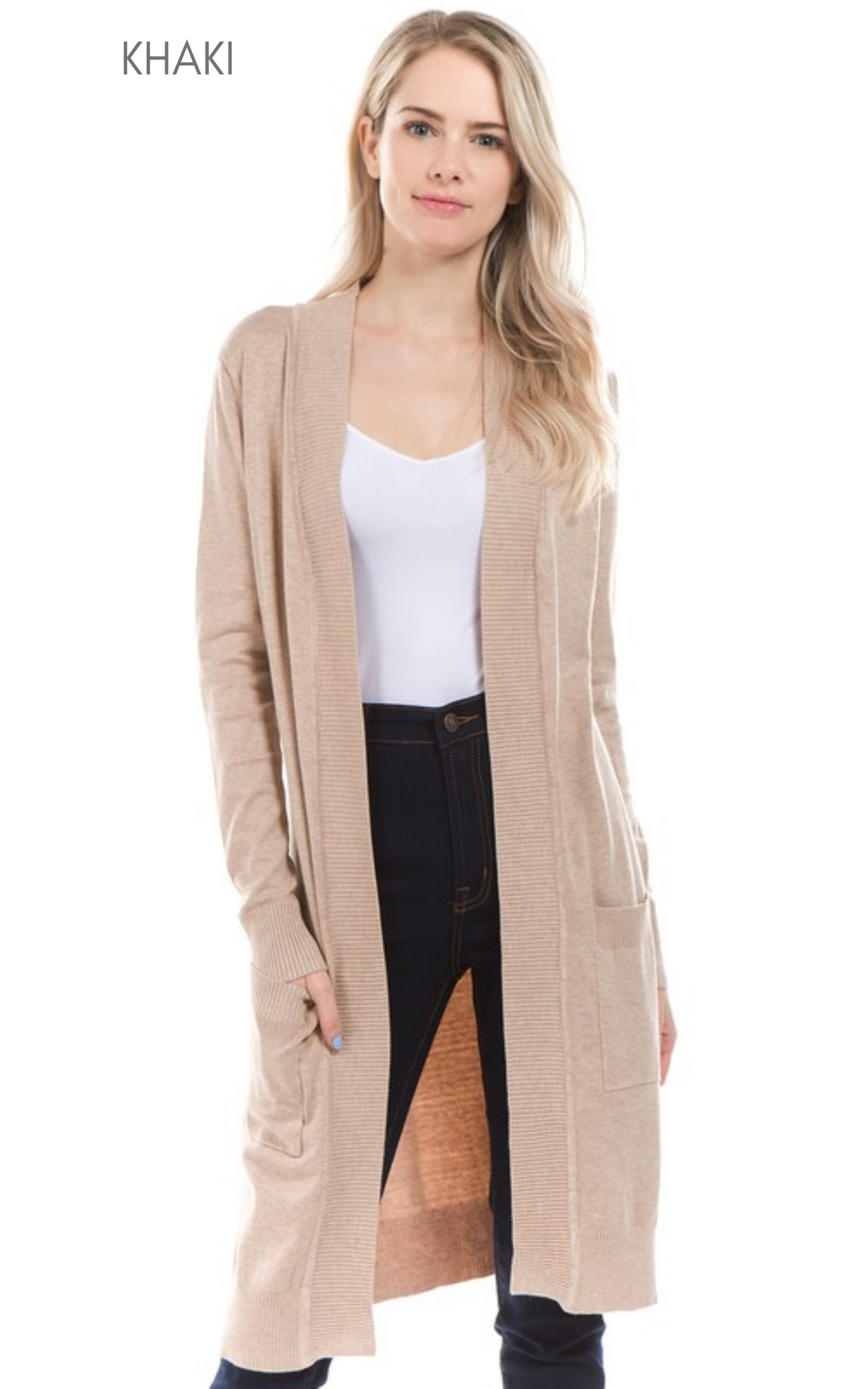 Long Boyfriend Cardigan- Cielo