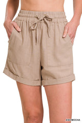 Linen Drawstring Shorts - Final Sale