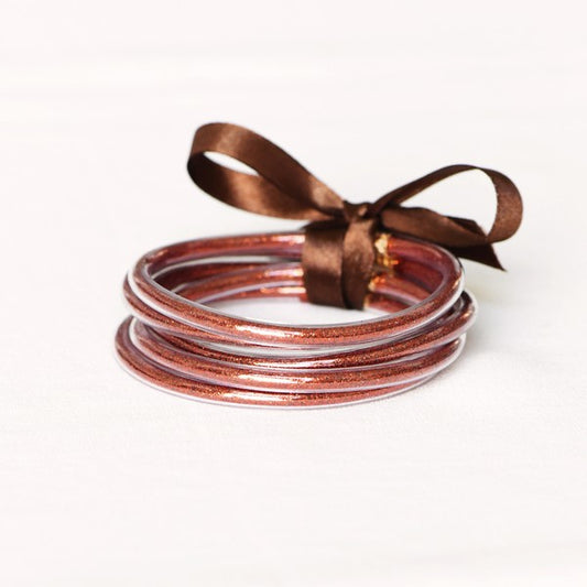 Copper Glitter Jelly Tube Bangles