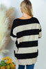 Long Sleeve Striped Sweater Knit Top | White Birch - Final Sale