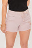 High-Rise Frayed Hem Jogger Shorts