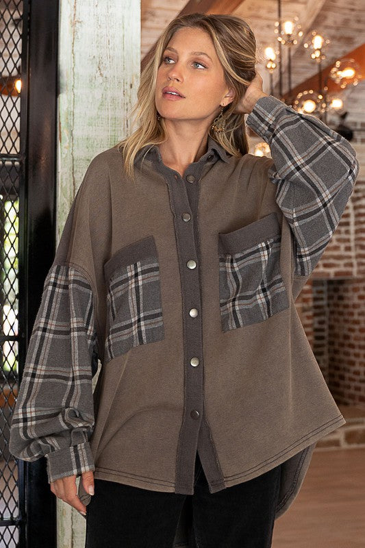 Plaid Oversized Jacket