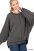 OVERSIZED EXPOSED SEAM SWEATSHIRT