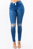 BANDED HIGH WAIST SKINNY JEANS