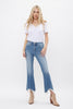 UnEven Hem High Rise Crop Flare Denim Jean  | MICA *30A SEPT PREORDER