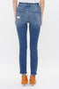 High Rise Crop Skinny w/ Step Hem Denim Jeans-Mica