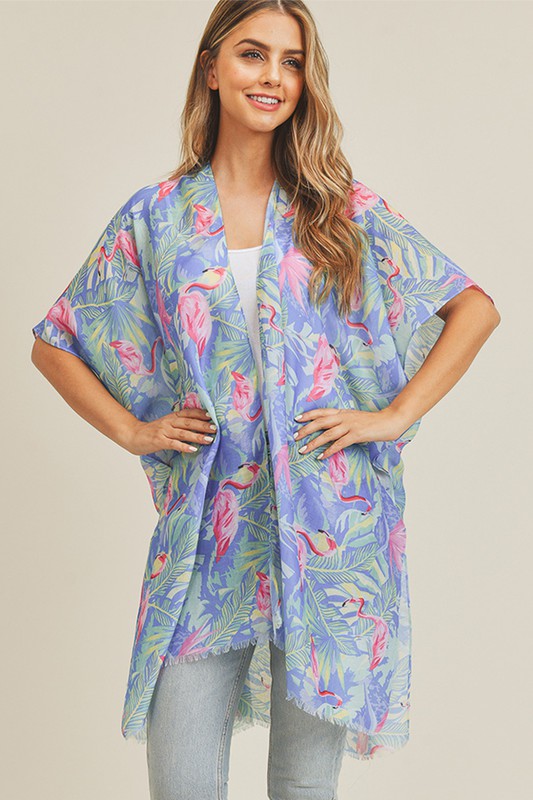 Tropical Flamingo Kimono | FINAL SALE