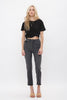 Black Super High Rise Slim Crop | Mica - Final Sale