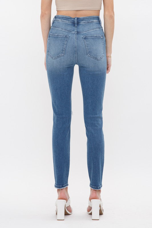 High Rise Ankle Skinny Denim Jean - Mica - Final Sale