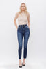 SUPER HIGH CROP SKINNY DOUBLE WAIST BAND JEANS - Final Sale