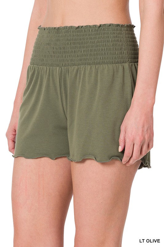 DEAL OF DAY: SMOCKED WAIST SHORTS -