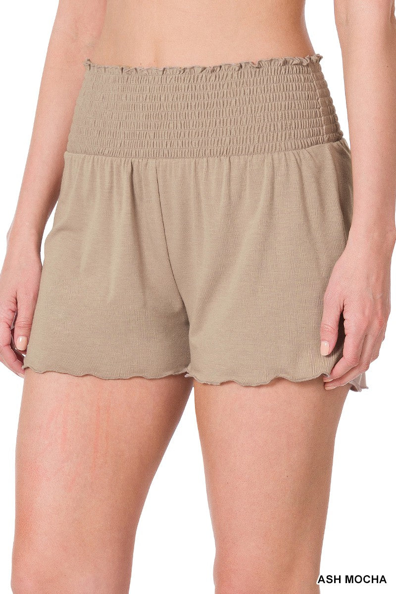 DEAL OF DAY: SMOCKED WAIST SHORTS -