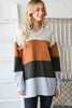 MULTI COLOR SOLID COLOR BLOCK TOP WITH STITCH | HEIMISH - Final Sale