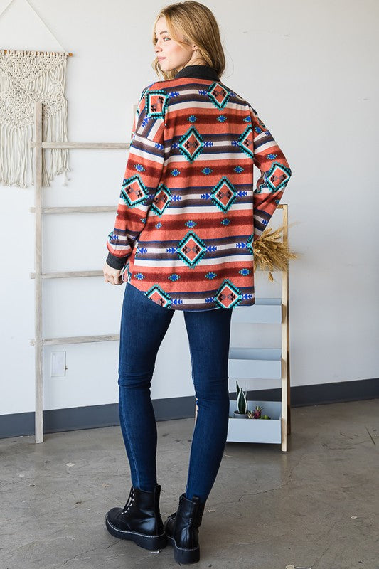 SOLID AND MULTI COLOR AZTEC SHACKET | HEIMISH - LA PREORDER