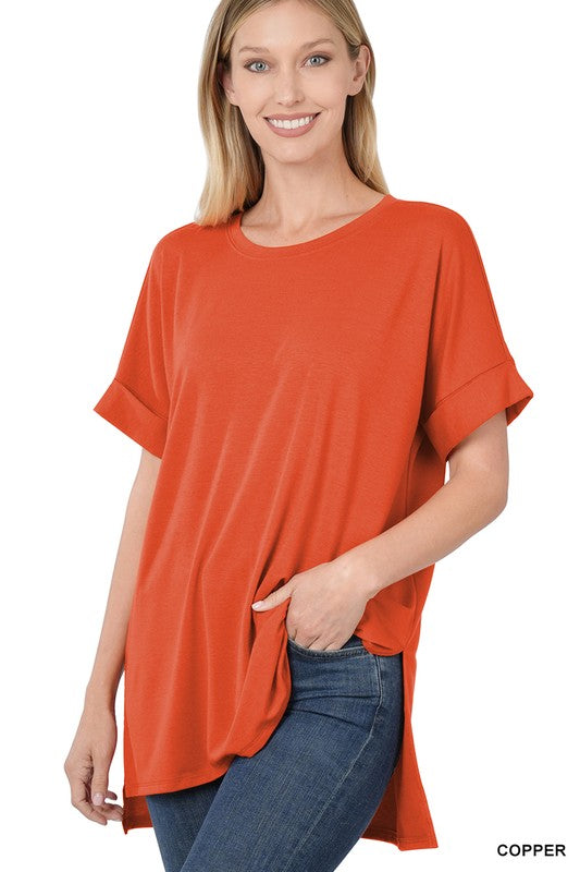 The Boyfriend Rolled Sleeve Top - Final Sale*