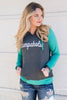 Campaholic Hoodie - Teal - BAD HABIT BOUTIQUE 