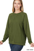 FRENCH TERRY RAGLAN SLEEVE ROUND NECK PULLOVER | Zenana - LA PREORDER (1111)