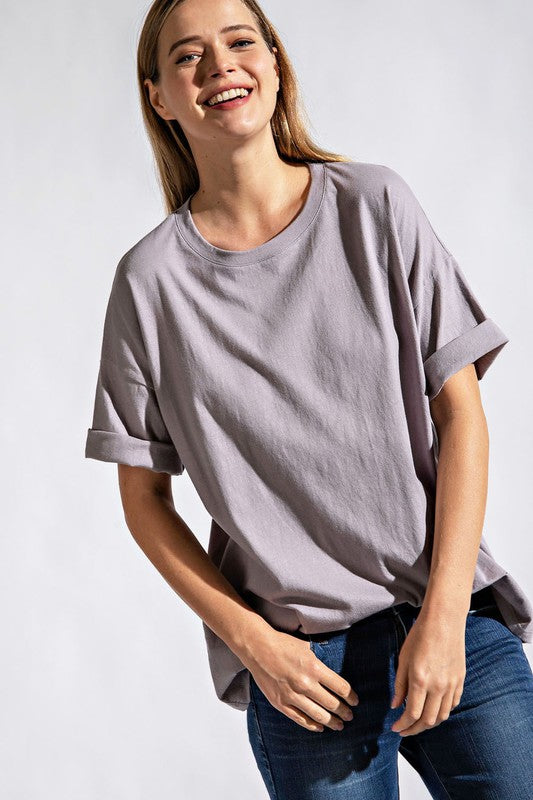 Washed Cotton Short Sleeve Top - Final Sale*