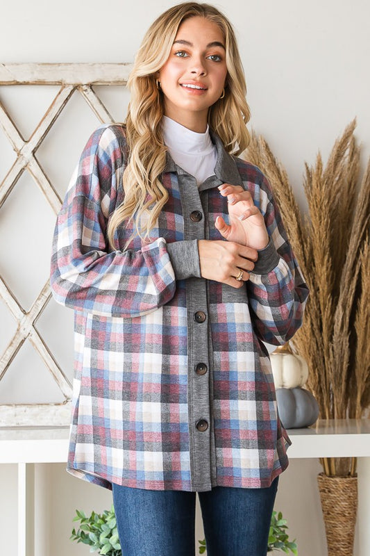 SOLID AND MULTI COLOR PLAID SHACKET POCKET | HEIMISH - LA PREORDER