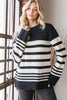 LONG SLEEVE ROUND NECK STRIPED SWEATER | HEIMISH - LA PREORDER (33 | 42)