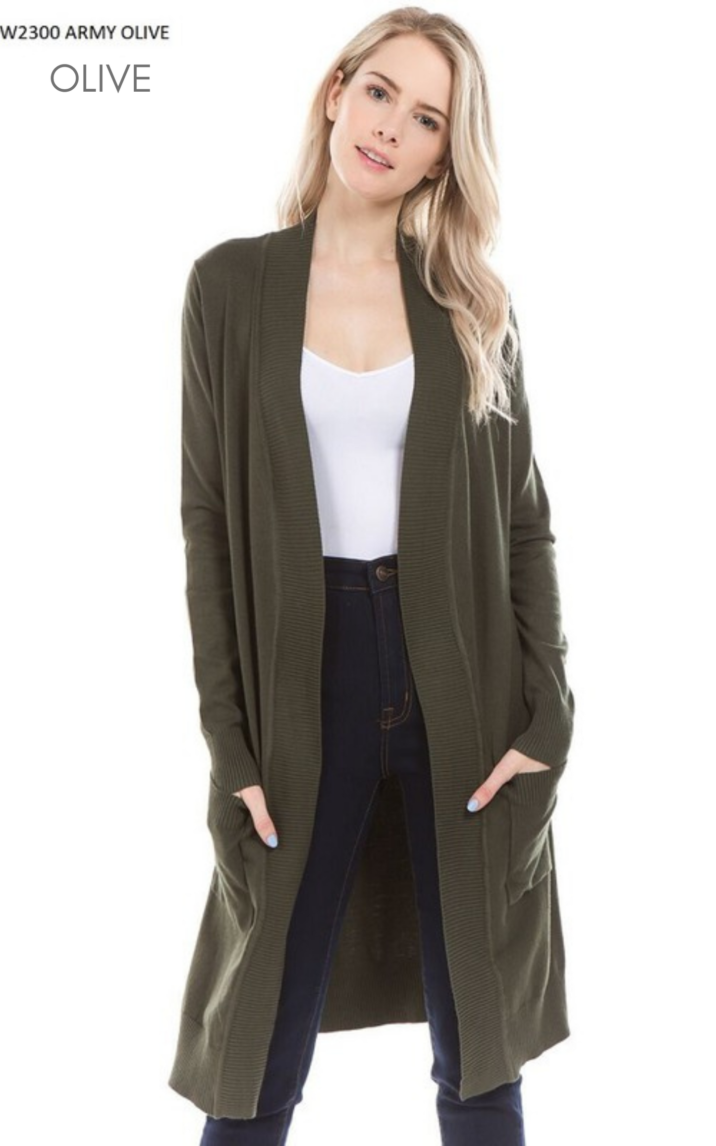 Long Boyfriend Cardigan- Cielo