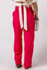 Smocked Elastic Waist Wide Leg Pants