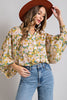 MUSTARD FLORAL BLOUSE TOP