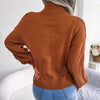 camel turtleneck top