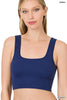 RIBBED SQUARE NECK CROPPED TANK TOP - Part 1 - Final Sale