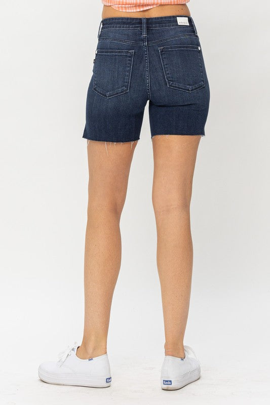 Judy Blue Mid Length Cut Offs Shorts