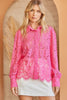 Hot Pink Crochet Lace Blouse