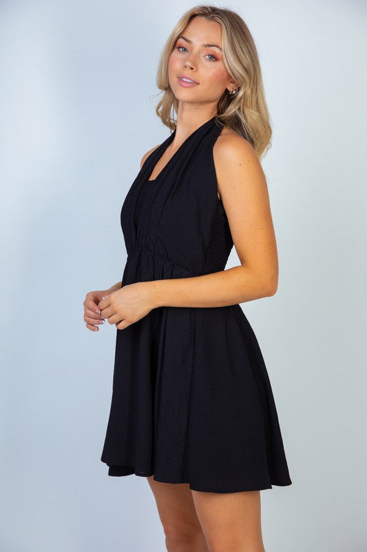 Sleeveless Solid Woven Dress | FINAL SALE