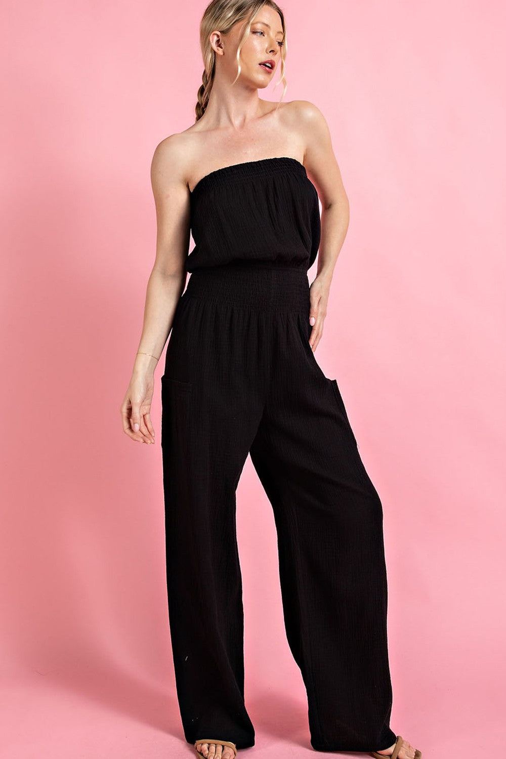 Strapless Black Jumpsuit | FINAL SALE