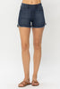 Judy Blue Pull On w/ Fray Dolphin Hem Shorts