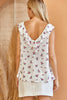 Swiss Dot Floral Tank Top