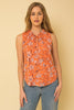 Orange Floral Tank Top