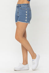 Judy Blue Embroidered Star Cut Off Shorts - Final Sale