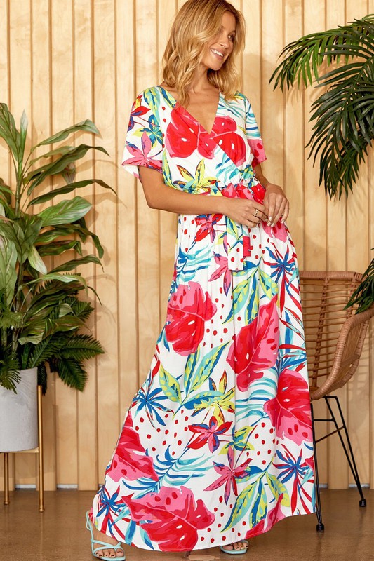 Aloha Friend Maxi Print Dress 