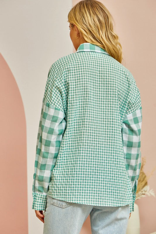 Spring Fever Gingham Button Down Top - Final Sale*