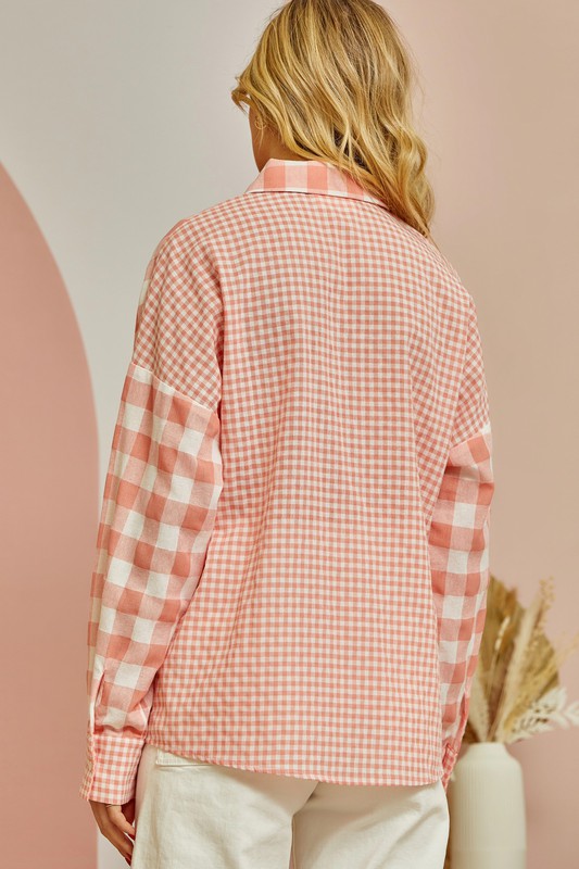 Spring Fever Gingham Button Down Top - Final Sale*