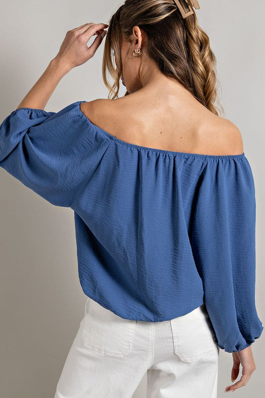 OFF THE SHOULDER LONG SLEEVE TOP Media 7 of 9