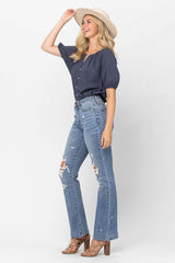 Judy Blue High Waist STONE Destroyed Bootcut