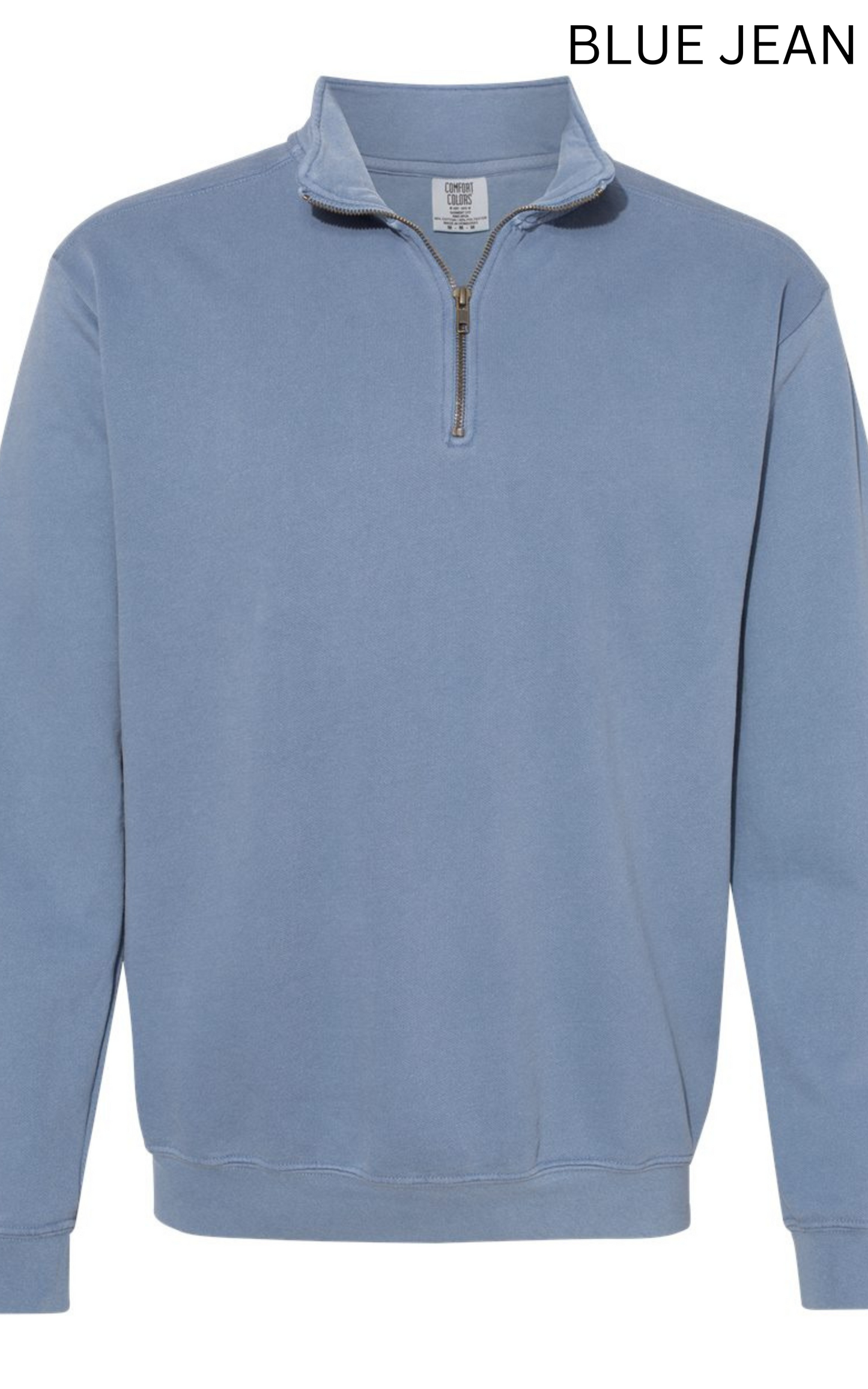 Garment-Dyed Quarter Zip Sweatshirt