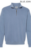 Garment-Dyed Quarter Zip Sweatshirt